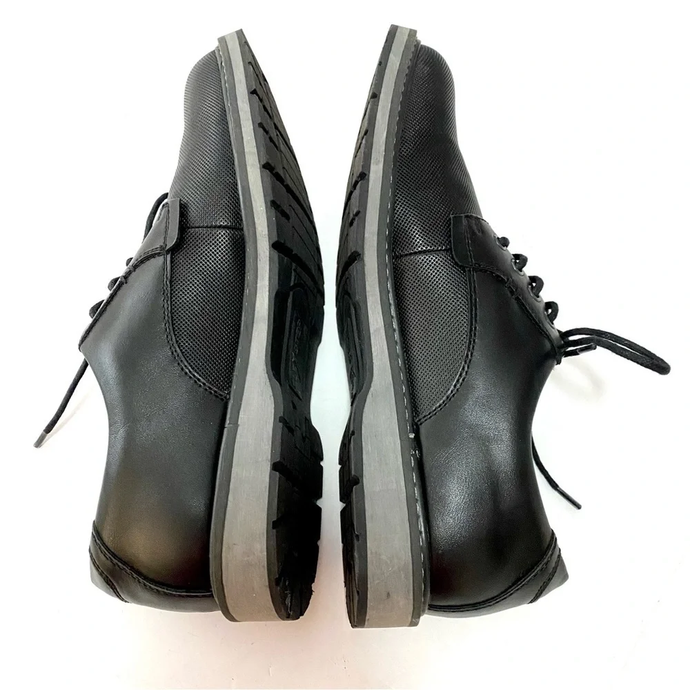 Flex Step Logan Black Lace-up Dress Business Casual Shoes 9M